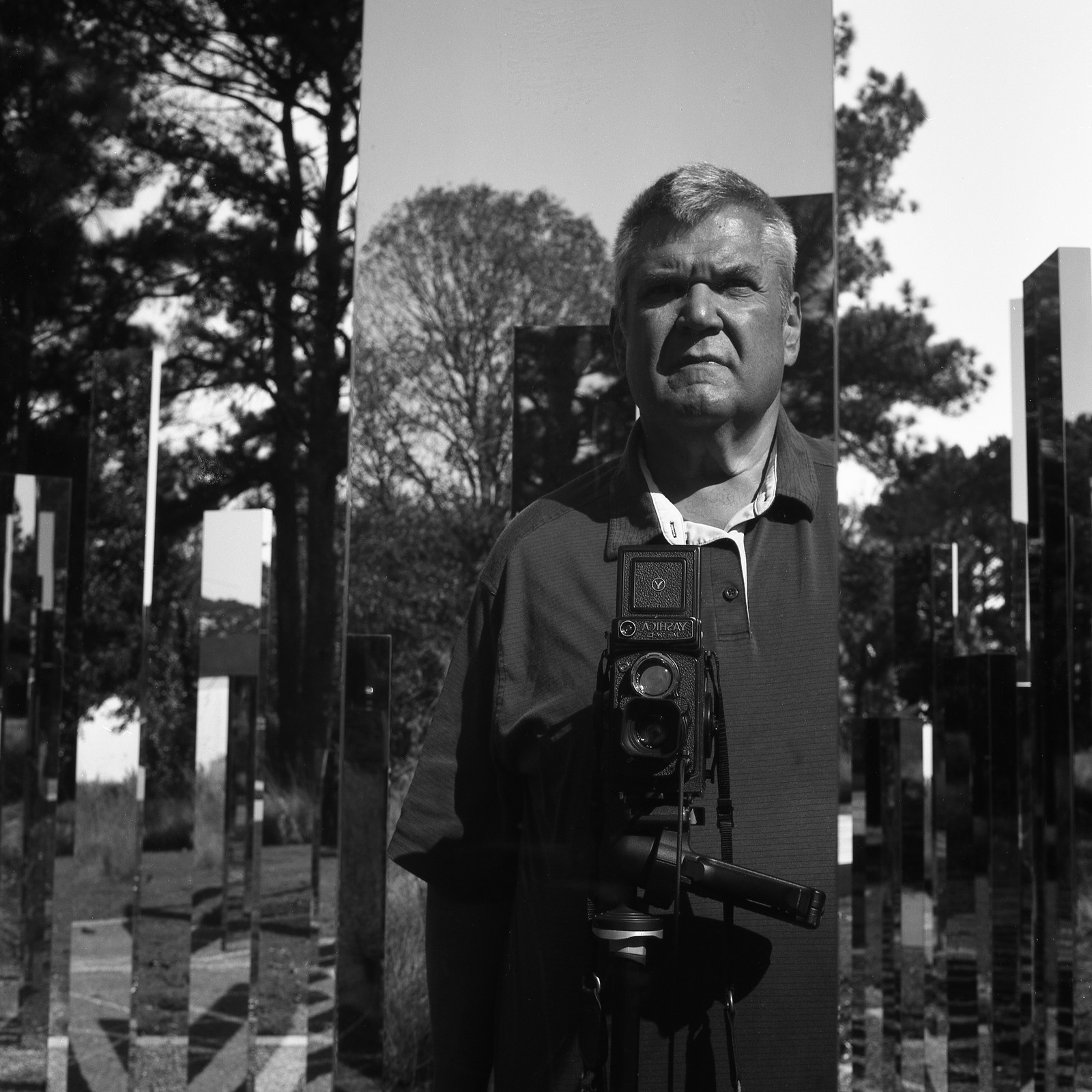 Dex Madden with Yashica-Mat at NC Museum of Art, 2025